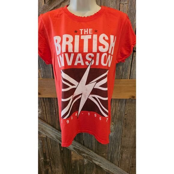 New The British Invasion 1964-1967 rock roll S Distressed festival concert top - Picture 7 of 7